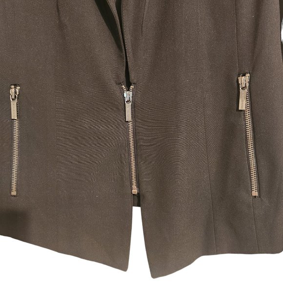 Michael Kors Black Zipper Jacket Size 6 - Picture 2 of 5